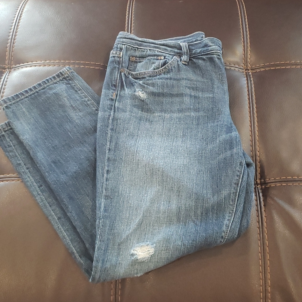 Loft boyfriend distressed jeans